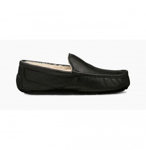 UGG Ascot Kozene Papuce Panske Čierne | SK-459MXPODJ
