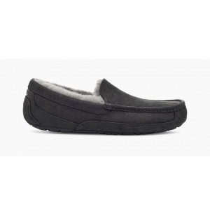UGG Ascot Matte Kozene Papuce Panske Čierne | SK-493HZBWLA