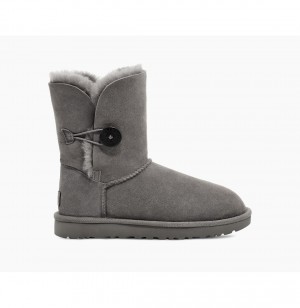 UGG Bailey Button II Čižmy Z Ovčej Kože Damske Siva | SK-123DJBGAE