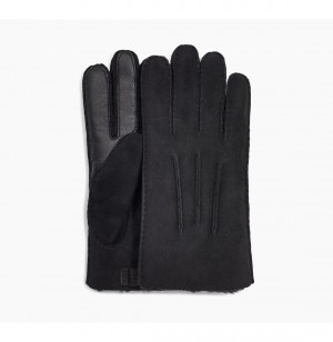 UGG Contrast Sheepskin Tech Rukavice Panske Čierne | SK-450AJNGLS