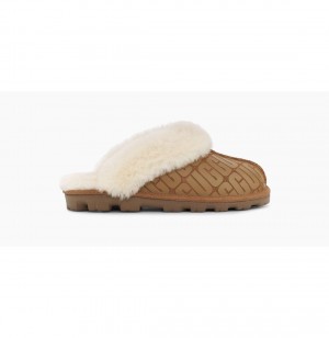 UGG Coquette Ugg Logo Papuce Damske Hnede | SK-408PSJBRO