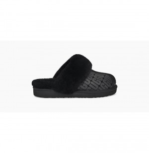 UGG Cozy II Ugg Logo Papuce Detske Čierne | SK-241FQDIPN
