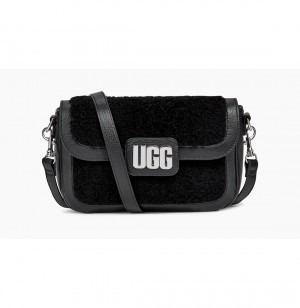 UGG Dalton Crossbody Sheepskin Kabelka Damske Čierne Čierne | SK-901UFPSHM