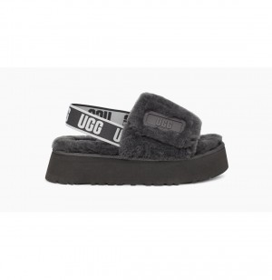 UGG Disco Slapky Papuce Damske Tmavo Siva | SK-069KPBXIY