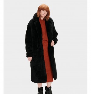 UGG Esme Long Shearling Kabáty Damske Čierne | SK-980GKJZRS