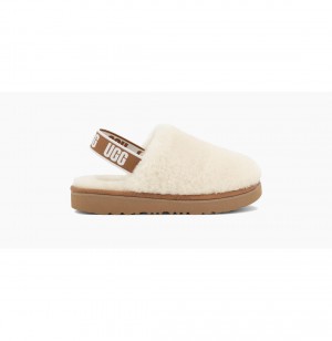 UGG Fluff Yeah Clog Papuce Detske Béžové | SK-065KYBAVM