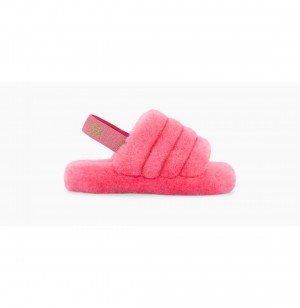 UGG Fluff Yeah Slapky Glitter Papuce Detske Ruzove Ruzove | SK-948ZHNEQJ