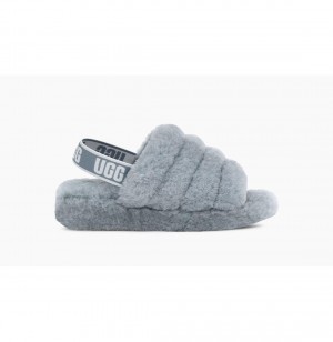 UGG Fluff Yeah Slapky Papuce Damske Siva Béžové | SK-924THUAXE