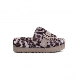 UGG Fluffita Panther Print Papuce Damske Siva | SK-028EUXJVC