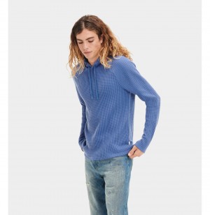 UGG Huck Thermal Mikina s Kapucnou Panske Modre | SK-674TFMNEZ