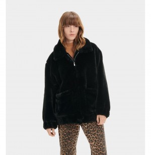 UGG Kianna Faux Fur Bundy Damske Čierne | SK-890ALOTIZ