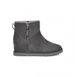 UGG Klasické Femme Zip Mini Čižmy Na Kline Damske Siva | SK-684WEPKQF