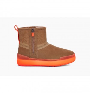 UGG Klasické Tech Mini Clenkove Topanky Damske Hnede | SK-672VJDZSQ