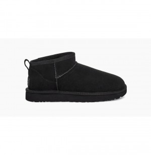 UGG Klasické Ultra Mini Čižmy Z Ovčej Kože Damske Čierne | SK-528JTOQWI