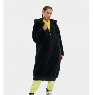 UGG Koko Oversized Faux Fur Kabáty Damske Čierne | SK-821NJQUYA