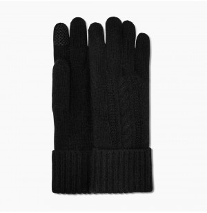 UGG Kory Cable Knit Rukavice Damske Čierne | SK-824BSGDEO