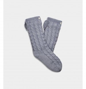 UGG Laila Bow Fleece Podsite Ponozky Damske Strieborne | SK-702EZVWFS