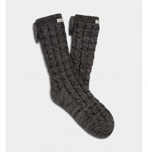 UGG Laila Bow Fleece Podsite Ponozky Damske Siva Strieborne | SK-426FAWMEX