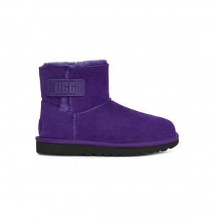 UGG Mini Bailey Logo Remienkove Semisove Čižmy Z Ovčej Kože Damske Nachový | SK-750LWPRQB