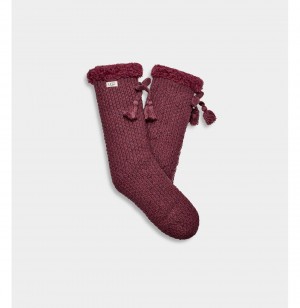 UGG Nessie Fleece Podsite Ponozky Damske Červené | SK-194USICXF