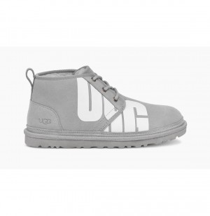 UGG Neumel Chopd Chukka Topanky Panske Siva Biele | SK-630VQWIGM