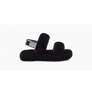 UGG Oh Yeah Papuce Detske Čierne | SK-728PFQJTL