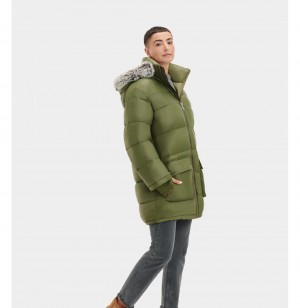 UGG Ozzy Stredne-Length Puffer Bundy Damske Olivovo Zelená | SK-297DJQZNT