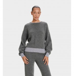 UGG Renata Cashmere-Blend Crewneck Svetre Damske Tmavo Siva | SK-893WYIJBV
