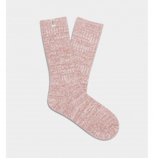 UGG Rib Knit Slouchy Crew Ponozky Damske Bordove Biele | SK-371REAMPW
