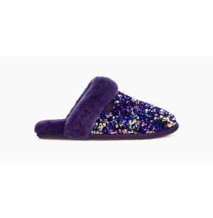 UGG Scuffette II Stellar Sequin Papuce Damske Tmavo Nachový Kvetinové | SK-086JAQGOV
