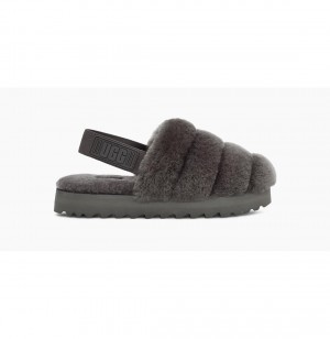 UGG Super Fluff Papuce Damske Tmavo Siva | SK-319VXHMPF