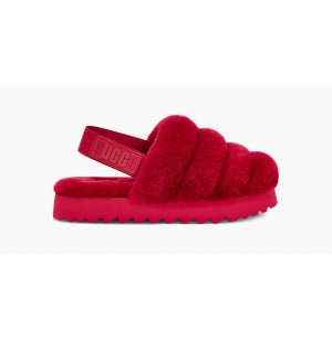 UGG Super Fluff Papuce Damske Červené | SK-816QEXSOP