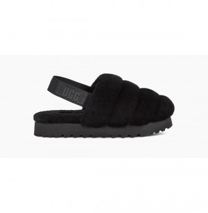 UGG Super Fluff Papuce Damske Čierne | SK-352OUTKIY