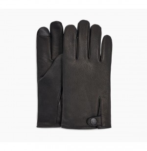 UGG Tabbed Splice Vent Kozene Rukavice Panske Čierne | SK-567DWUIGM