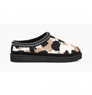 UGG Tasman Cow Print Papuce Panske Čierne | SK-610LAKOFR