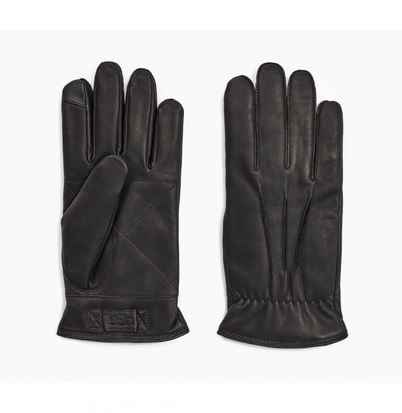 UGG 3 Point Kozene Rukavice Panske Čierne | SK-960DTANZG