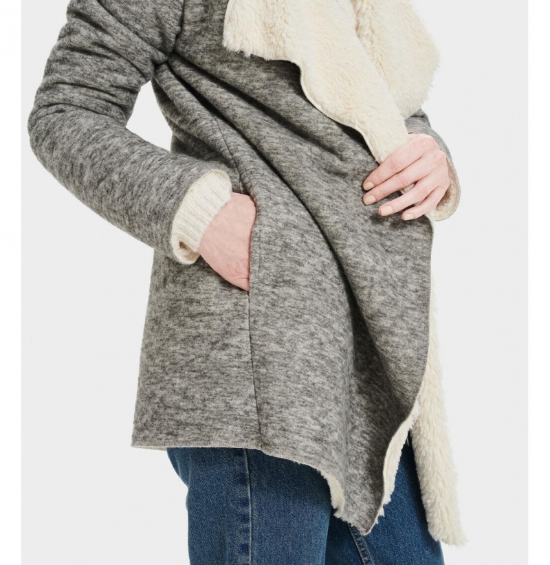 UGG Abriana Shawl Kardigan Damske Siva | SK-052CPHILW