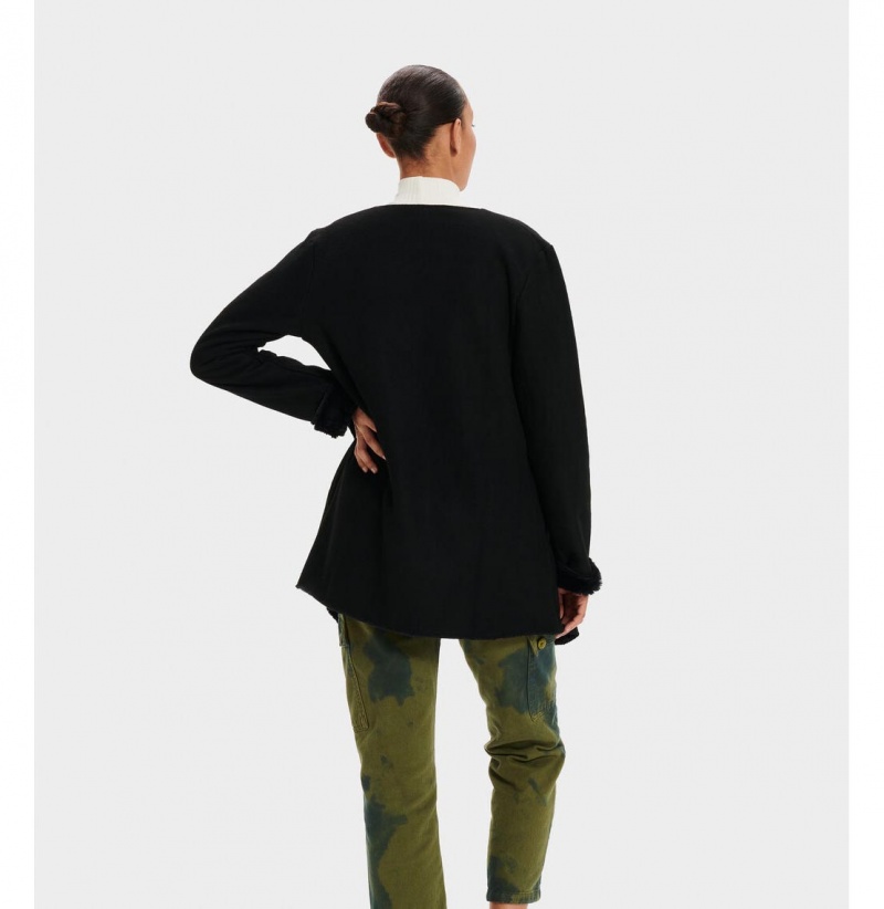 UGG Abriana Shawl Kardigan Damske Čierne | SK-428BAIQTX