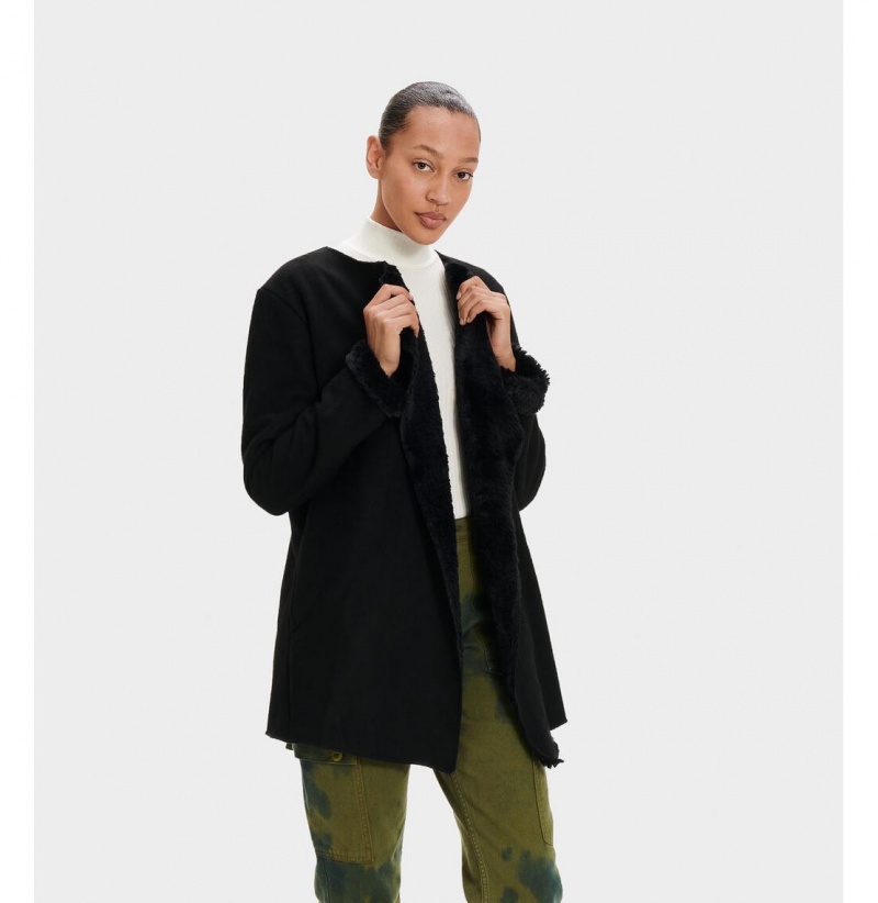 UGG Abriana Shawl Kardigan Damske Čierne | SK-428BAIQTX