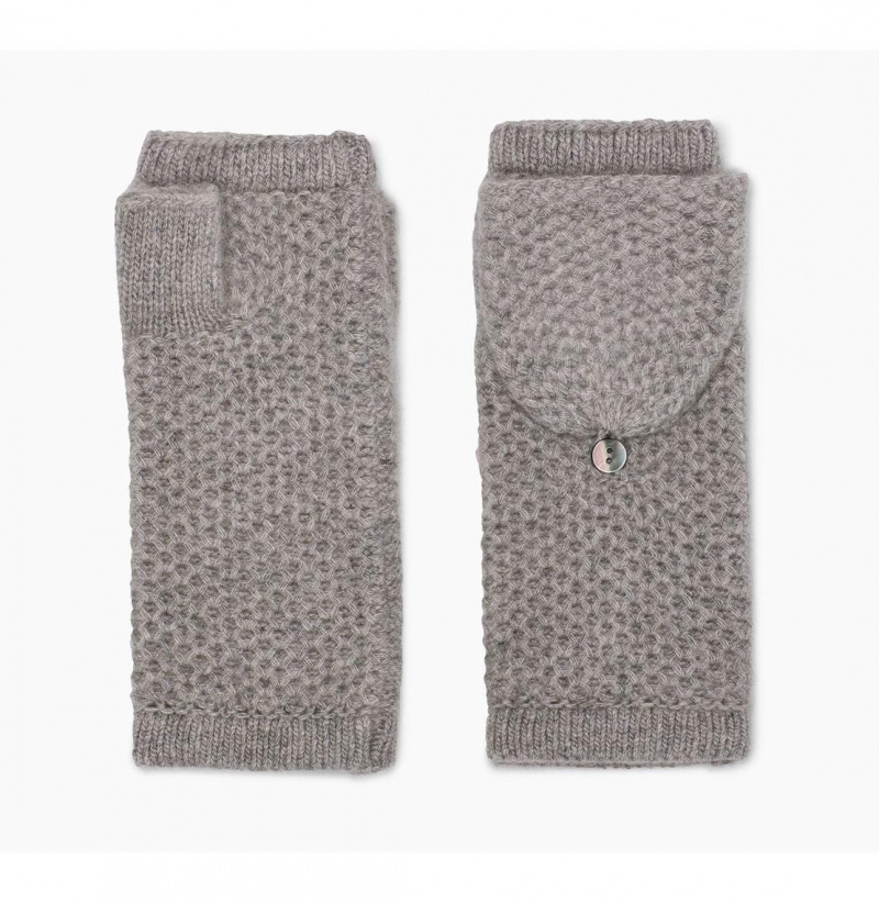 UGG Aislinn Honeycomb Flip Mitten Rukavice Damske Svetlo Siva | SK-814EULKXM