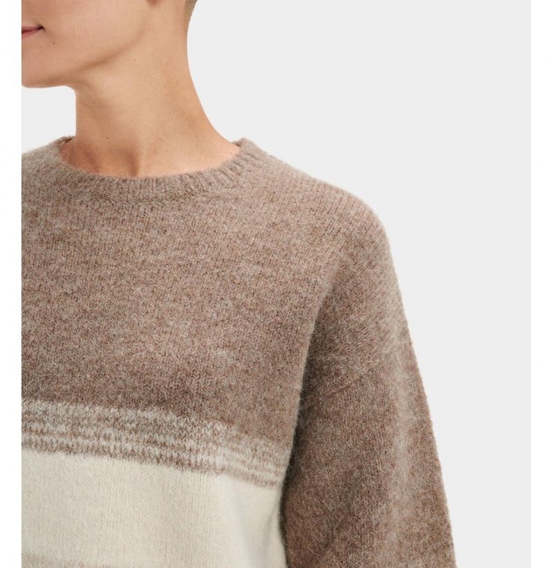 UGG Alessa Crewneck Svetre Damske Hnede Viacfarebný | SK-651RDTOEY