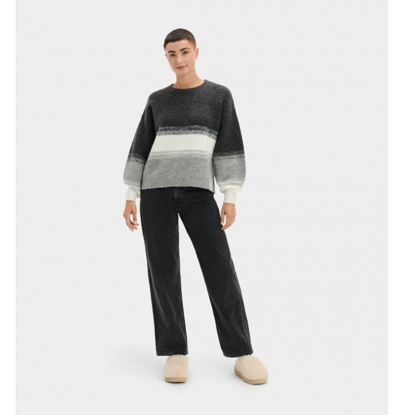 UGG Alessa Crewneck Svetre Damske Čierne Viacfarebný | SK-593EGNCMX