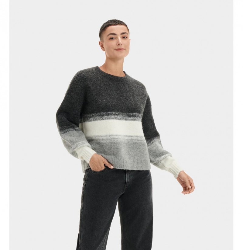 UGG Alessa Crewneck Svetre Damske Čierne Viacfarebný | SK-593EGNCMX