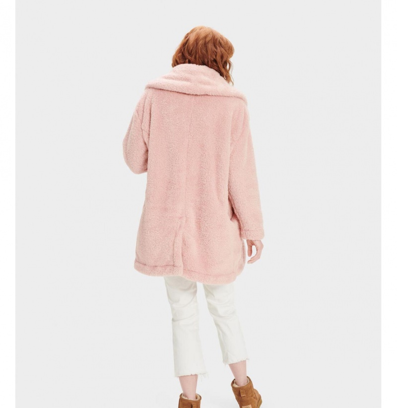 UGG Annona Sherpa Travel Kardigan Damske Ruzove | SK-128SREVMH