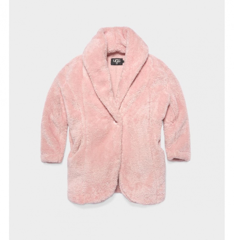 UGG Annona Sherpa Travel Kardigan Damske Ruzove | SK-128SREVMH