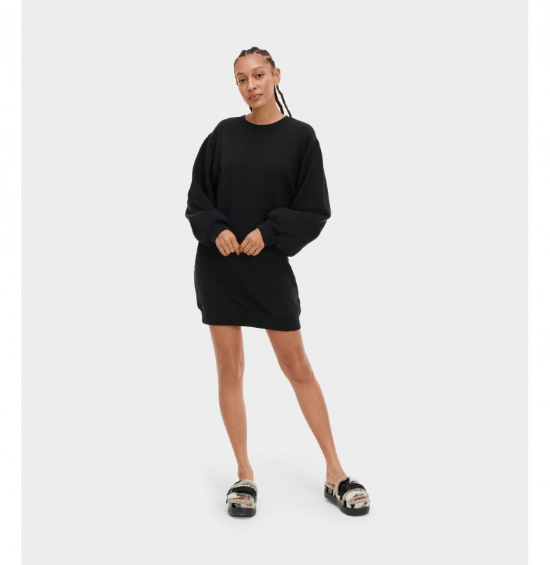 UGG Ariela Balloon Sleeve Saty Damske Čierne | SK-419JHNCYP