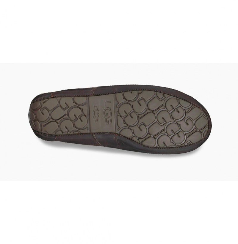 UGG Ascot Kozene Papuce Panske Hnede | SK-492HWCDMA