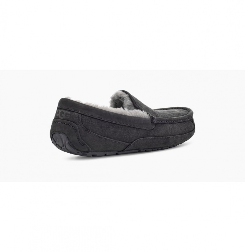 UGG Ascot Matte Kozene Papuce Panske Čierne | SK-493HZBWLA