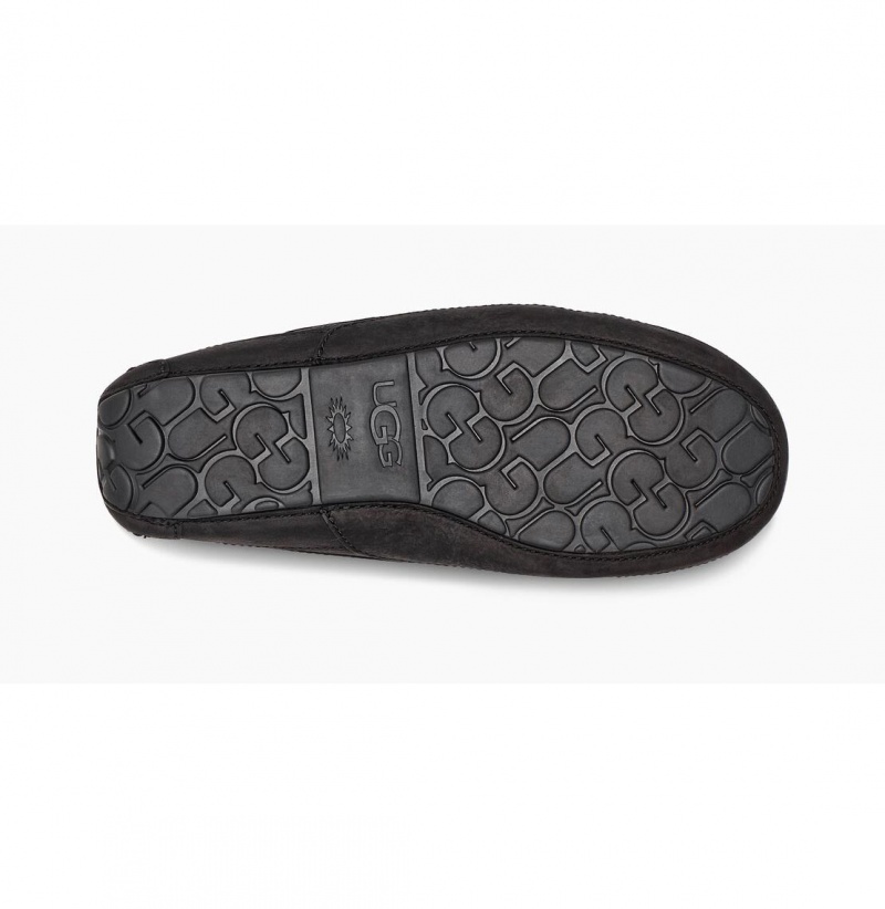 UGG Ascot Matte Kozene Papuce Panske Čierne | SK-493HZBWLA