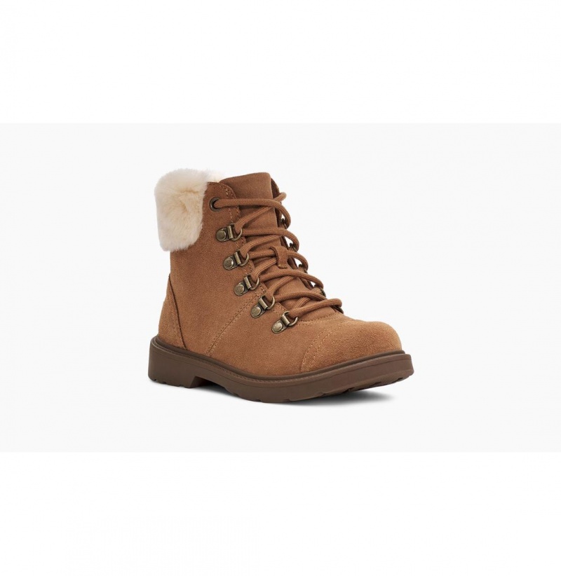 UGG Azell Hiker Weather Clenkove Topanky Detske Hnede | SK-719MTDSNR